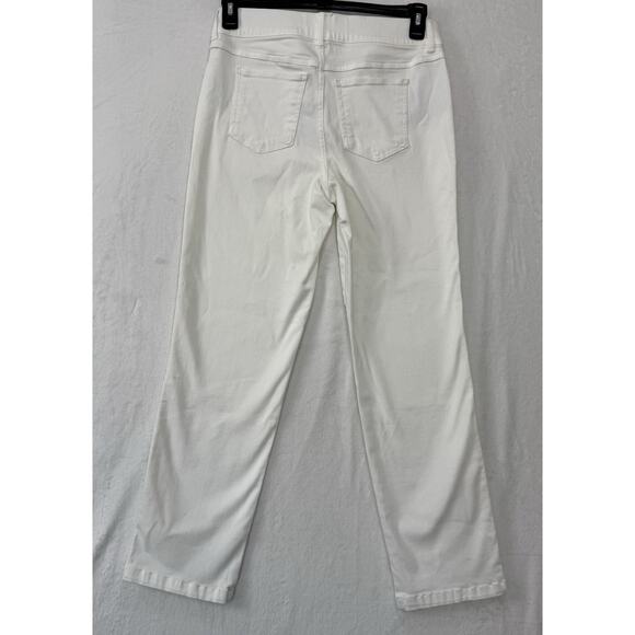 Spanx Womens Jeans Straight Leg High Rise Pull On White Size Large NWT - Picture 6 of 15